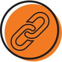 Clipart of orange chain link